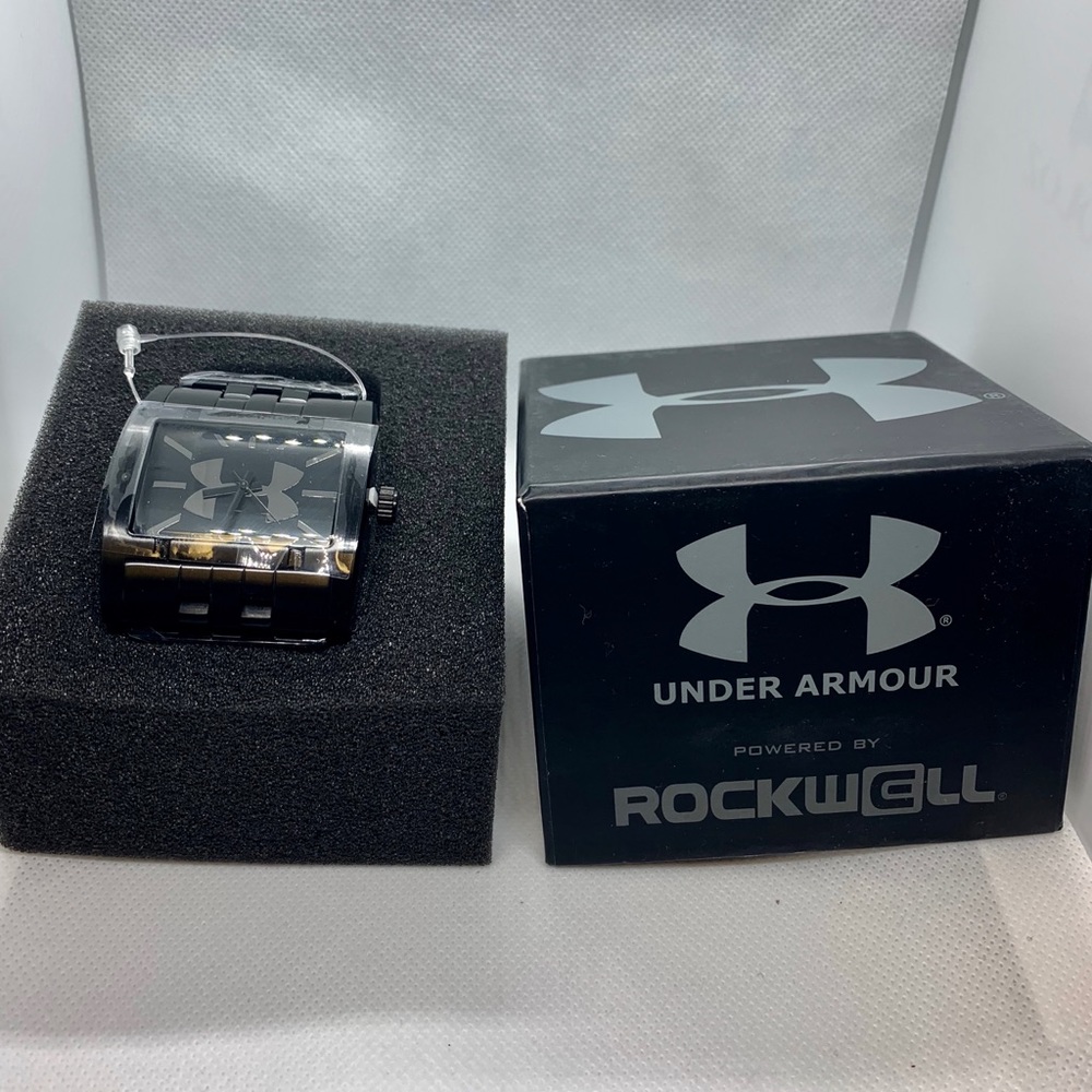 NEW Under Armour Black Rockwell Watch S/S Band